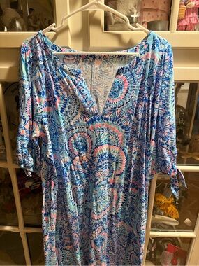 Lilly Pulitzer Blue, Pink & Teal Paisley Tunic